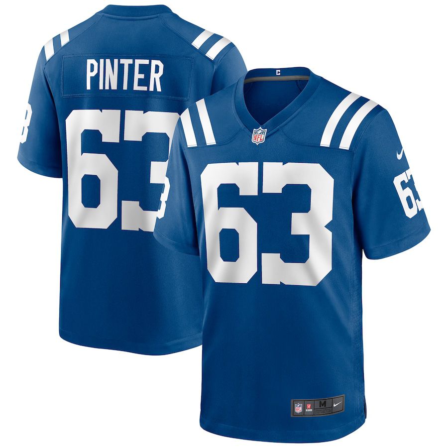 Men Indianapolis Colts 63 Danny Pinter Nike Royal Game NFL Jersey